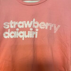 Mother The Short Sleeve Slouch Tee in Strawberry Daiquiri Size Small